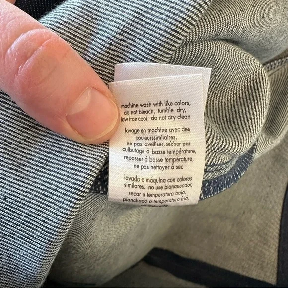 NWT 99% cotton WeWoreWhat denim mini skirt dark wash classic cut women's XS - Picture 8 of 11